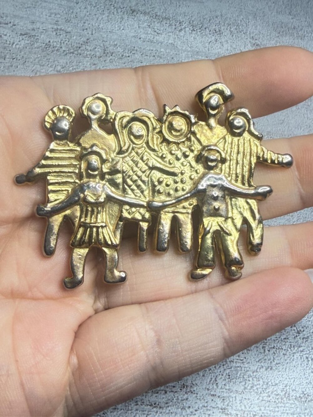 Save the Children Brooch Signed EFS Vintage Pin 2.5 inches